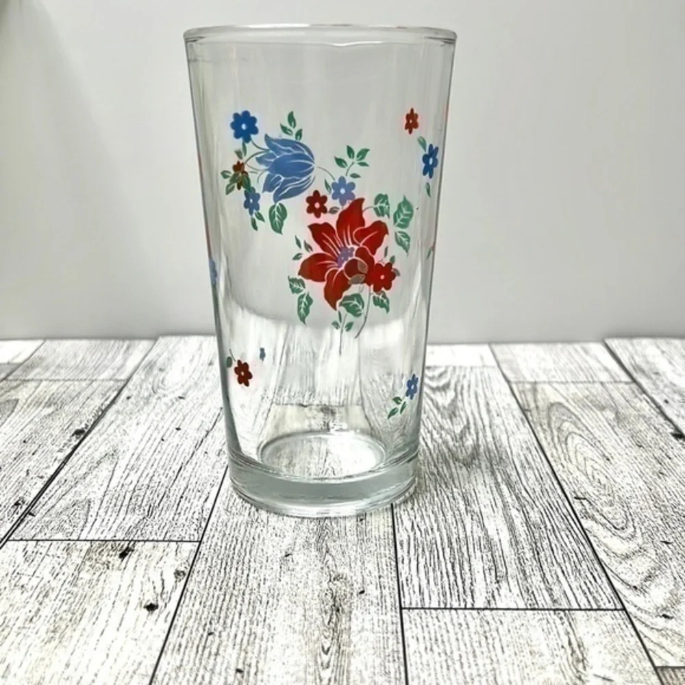 Firna Indonesian Vintage Floral Tumblers (Set of 4)